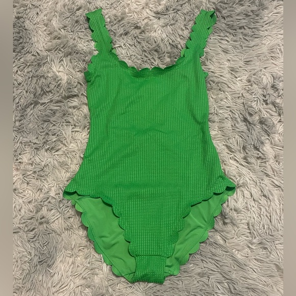 NWOT Aerie Waffle Scalloped Low-Back One Piece - Picture 3 of 5